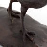 Standing Bronze Pheasant Statue on an Oval Base