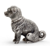 Cast 925 Silver Sitting Dog Salt and Pepper Pair