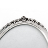 Oval Silver William Comyns Photo Frame with Original Leathered Back
