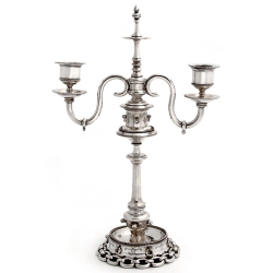 Small Pair of Decorative Silver Plated Candelabra