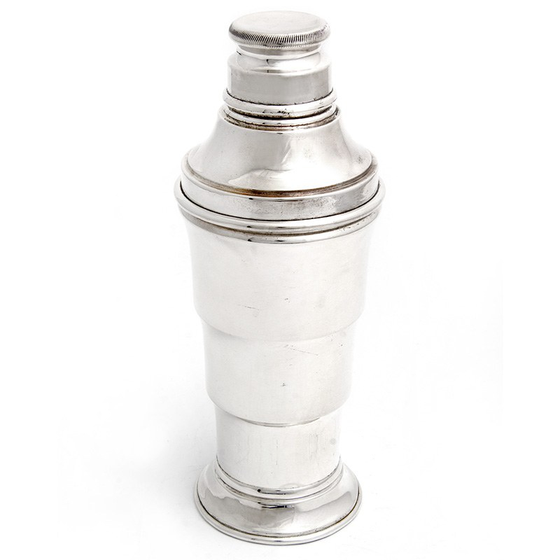English Art Deco Silver Plate Cocktail Shaker
