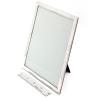Unusually Large Silver Picture Frame with Plain Border and Oak Back