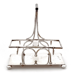 Mappin & Webb Silver Plated Double Pickle Jar Stand