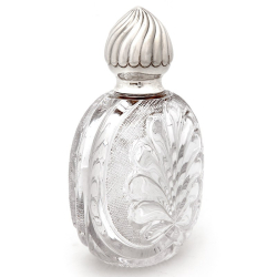 Large Victorian Silver & Cut Glass Perfume Bottle by John Grinsell & Son