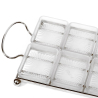 Silver Plate Hors d'oeuvres Tray with Twelve Frosted Glass Sections