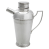 Quality Silver Plated Art Deco Style Cocktail Shaker with Applied Angled Handle