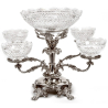 Georgian Old Sheffield Plate Five Bowl Centrepiece Epergne with Lion Paw Feet