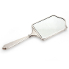 Silver and Guilloche Enamel Hand Mirror with an Unusual Graduated Colour Enamel Design