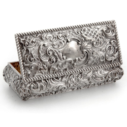Decorative Rectangular Chester Silver Jewellery Box
