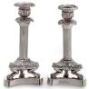 Pair of Victorian Candlesticks Standing on Three Paw Supports