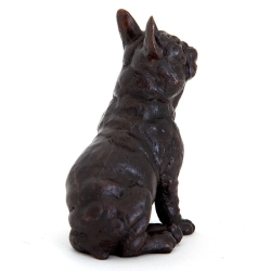 Sitting French Bull Dog Cast Bronze Sculpture