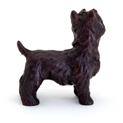 Standing Scottish Terrier Dog Cast Bronze Sculpture