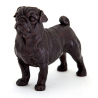 Standing Pug Dog Cast Bronze Sculpture (new)