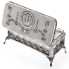 Edwardian Silver and Cut Glass Jewellery Box by William Comyns with Removeable Glass Liner