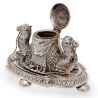 Silver Plated Ink Stand Featuring Two Back to Back Camels