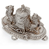 Silver Plated Ink Stand Featuring Two Back to Back Camels