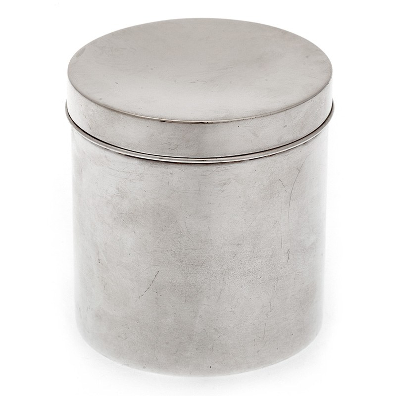 Edwardian Plain Silver Box with a Concave Pull Off Lid