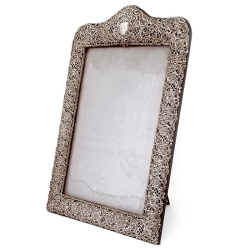 Large Victorian Silver Picture Frame or Dressing Table Mirror