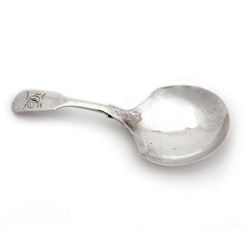 Victorian Plain Silver Tea Caddy Spoon