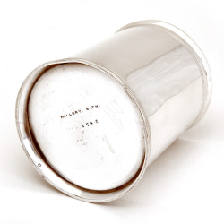 Edwardian Silver Childs Cup or Mug with a Plain Cylindrical Tapering Body