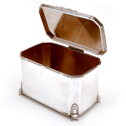 Art Deco Mappin & Webb Silver Plated Cut Corner Box