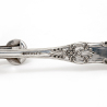Victorian Silver Plate Asparagus or Serving Tongs Engraved with Scrolls and Flowers