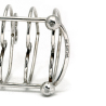 Edwardian Novelty Heart Shaped Silver Toast Rack with Four Sections
