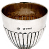 Victorian Silver Egg Cup with Fluted Bowl and Matching Base