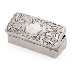 Good Quality Edwardian Silver Jewellery Box in an Art Nouveau Style