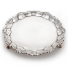 George II Silver Salver with an Applied Shell and Scroll Border