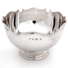 Plain Silver Rose Bowl with a Chippendale Border