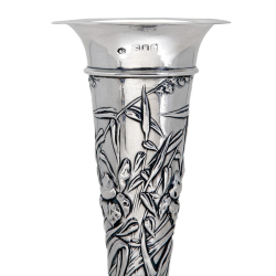 William Comyns Single Silver Vase in an Art Nouveau Style