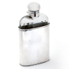Silver Plated Mappin and Webb Hip Flask with a Plain Glass Body with Faceted Cut Shoulders