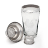 Silver Plated Cocktail Shaker with Etched Cockerel Motif