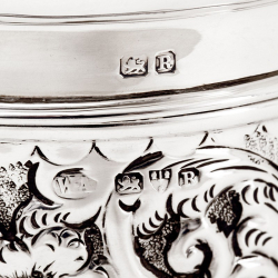 Chester Silver Victorian Dressing Table Jar with a Pull off lid and Gilt Interior