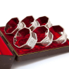 Boxed Set of Six Late Victorian Silver Plated Octagonal Napkin Rings