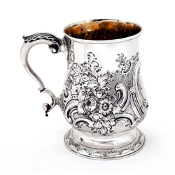 Antique George III Newcastle Silver Pint Mug