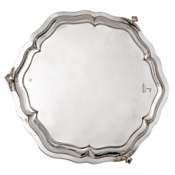 Georgian Style Silver Salver by Walker and Hall