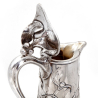 Art Nouveau 800 Grade German Silver Claret Jug