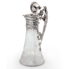 Victorian Silver Plated Claret Jug with a Cast Dragon Shaped Handle