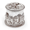 Victorian Silver Plated Electrotype Box with a Band of Cherubs Working in a Wheat Field