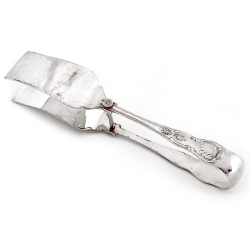 Aesthetic Movement Engraved Pair of Silver Plated Asparagus Tongs