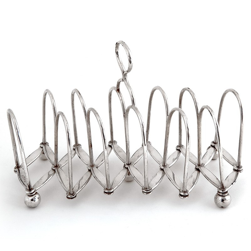 Toast Rack Expandable Unusual Antique Georgian Electroplate Expanding Toast Rack (c.1815)