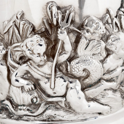 Mappin & Webb Silver Plated Two Pint Tankard Decorated with Cherubs
