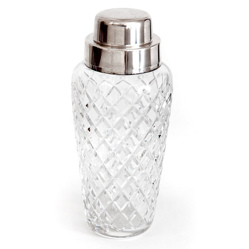 Vintage WMF Silver Plated and Cut Glass Cocktail Shaker