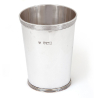 Plain Georgian Style Antique Silver Beaker with a Cylindrical Tapering Body