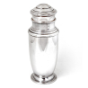 English Art Deco Style Silver Plated Cocktail Shaker with a Stepped Pull Off Lid