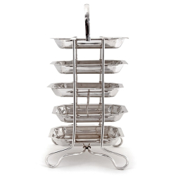 Art Deco Style Silver Plated 5 Tier Hors d'Oeuvres or Cake Stand