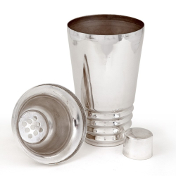 Art Deco Style Silver Plated Three Section Cocktail Shaker