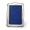 Antique Silver Shaped Photo Frame with a Ribbon and Reed and Plain Border